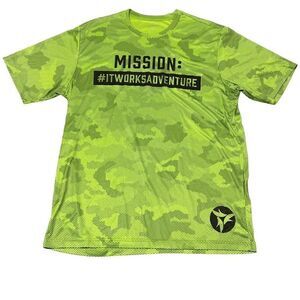 It Works! Green Camo T Shirt Size XL